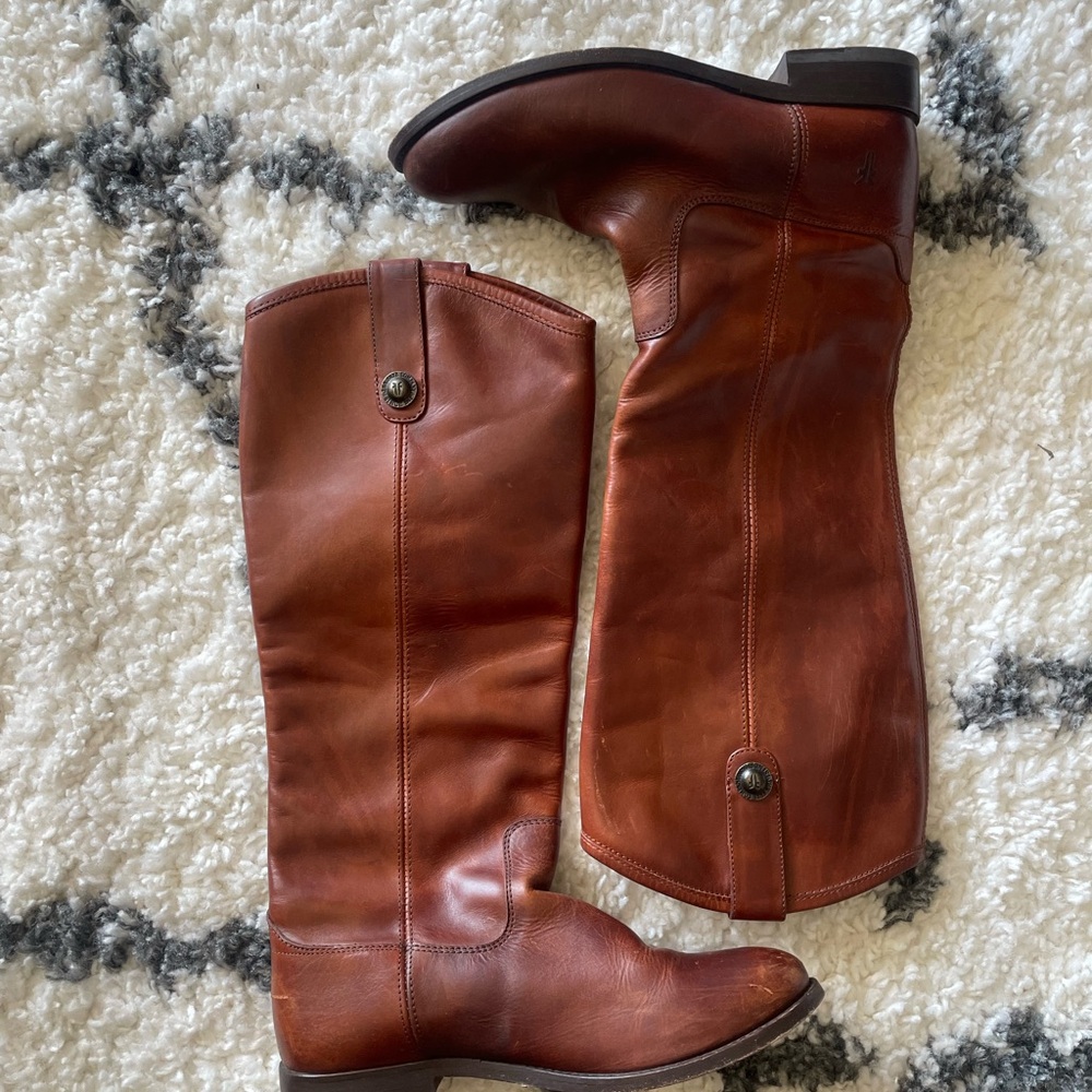Frye Chestnut Brown Leather Boots